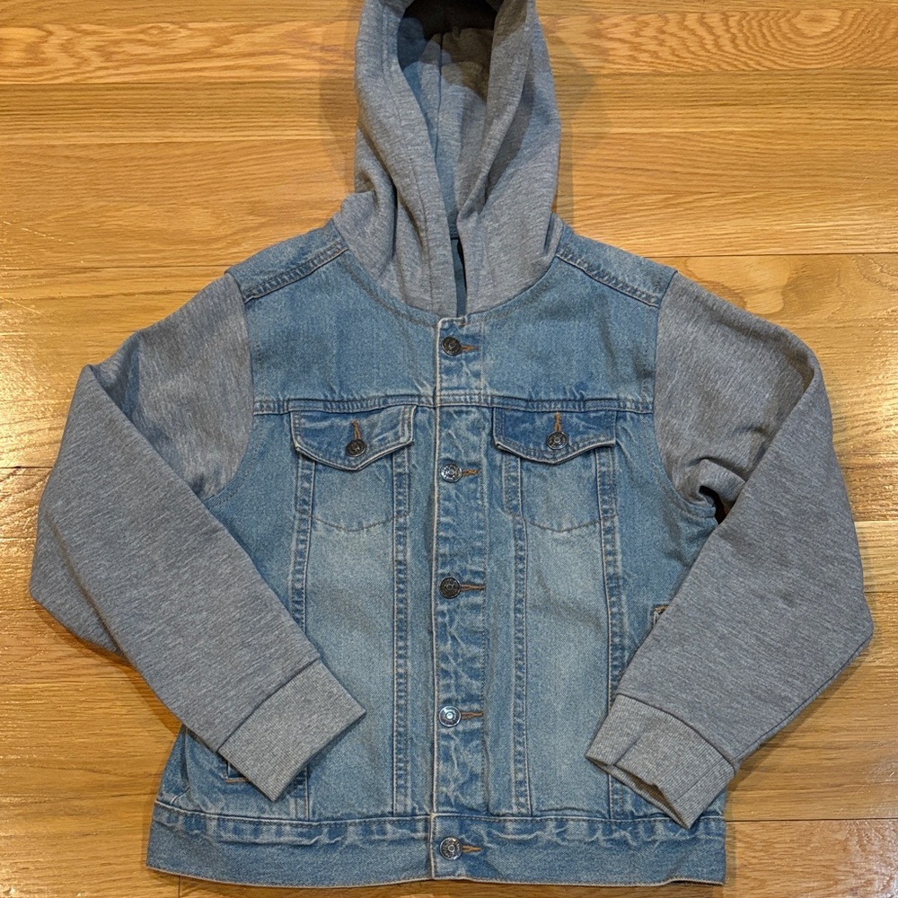 Ring of Fire Kids Mixed Denim and Sweatshirt Jacket- Kids M